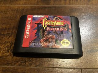 Castlevania Bloodlines Sega Genesis Game Authentic Cartridge Only Rare