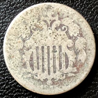 1875 Shield Nickel 5 Cents 5c Circulated Rare 16612