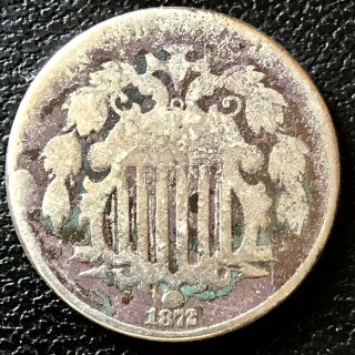 1872 Shield Nickel 5 Cents 5c Circulated Rare 16608