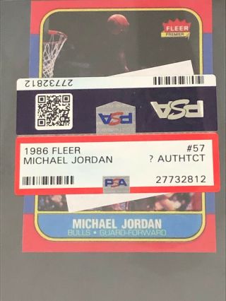 1986 - 1987 Michael Jordan 57 Rookie Basketball Card Psa Graded Rare Must Read