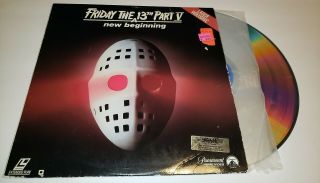 Friday The 13th Part 5: A Beginning Laserdisc Vintage Very Rare Paramount