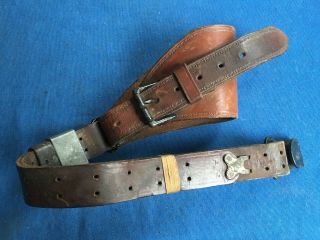 Rare Antique Vintage Leather Competition Target Sling