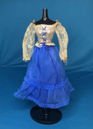 Vintage Marie Osmond Superstar Barbie Doll Tv Fashions Rare Blue Peasant Dress