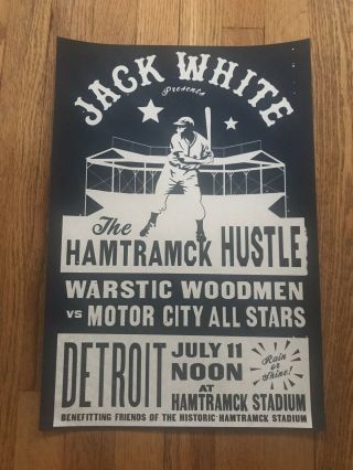 Jack White Hamtramck Hustle Warstic Rare 75 Silk Screened Poster Third Man