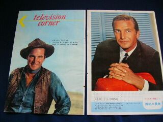 1960s Eric Fleming Rawhide Japan Vintage 17 Clippings Very Rare