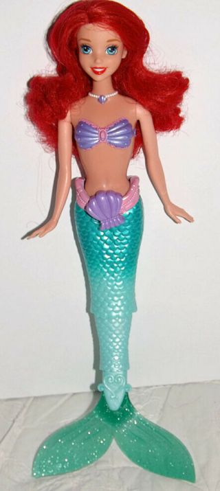 My Little Mermaid Ariel Doll Disney Tail Moves 2010 Mattel Rare Retired Moving