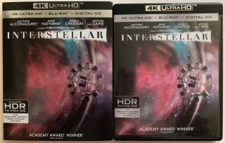 Interstellar 4k Ultra Hd Blu Ray 3 Disc Set,  Rare Oop Slipcover Sleeve Buy It