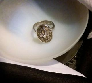 Vintage ESPO Joseph Esposito Sterling Silver Lion Head Ring Rare 4