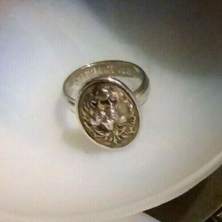 Vintage ESPO Joseph Esposito Sterling Silver Lion Head Ring Rare 5