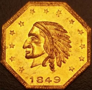 1849 California Gold 1/2.  Indian1 Bear5.  Rare 1920 