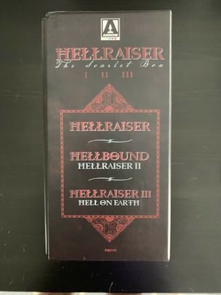 Hellraiser - The Scarlet Box Blu Ray Set Arrow Ltd.  Ed.  OOP RARE Region B 2