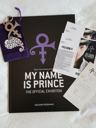 Prince My Name Is Prince O2 London Rare Exhibition Book,  Tickets And Keyring