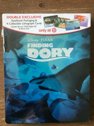 Disney Pixar Finding Dory Blu Ray Dvd Steelbook Target Exclusive Oop Rare