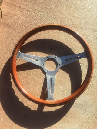 Nardi Classic Wood Steering Wheel Polished Spoke 36.  5cm (14.  3inch) Rare