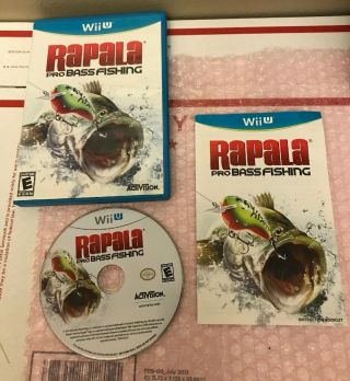 Rare Complete Rapala Pro Bass Fishing (nintendo Wii U,  2012) Cib Disc
