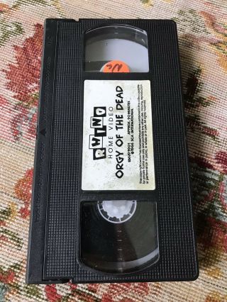 Orgy Of The Dead VHS rare horror zombies Ed Wood Rhino 3