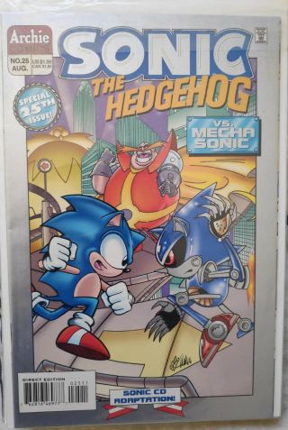 Sonic The Hedgehog Archie Comics Comic Book Near Special Issue 25 Rare