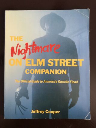 The Nightmare On Elm Street Companion Book Official Guide Rare Horror Krueger
