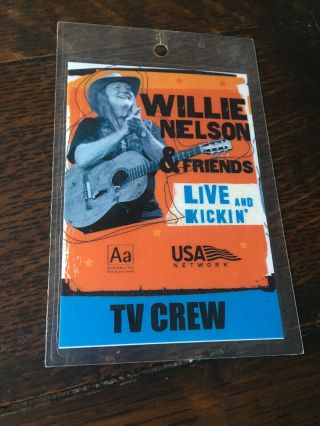 Willie Nelson & Friends Live And Kickin Tour Vip Crew Pass Rare