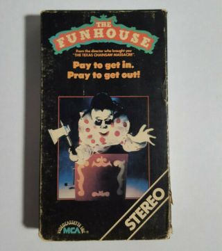 Vtg The Funhouse Vhs 1981 Rare Oop Mca Slasher Thriller Horror Tobe Hooper
