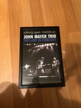 John Mayer Trio Try Live In Concert Rare Promo Poster Framed