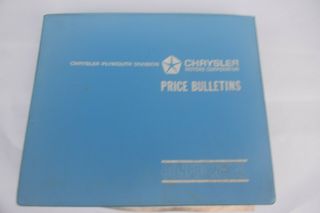 Rare 1968 Chrysler - Plymouth Price Bulletins Confidential Dealership Gtx,  Road
