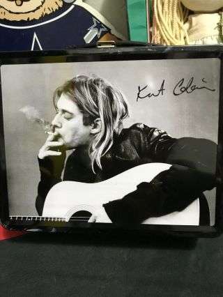 Nirvana Kurt Cobain Lunchbox Neca W/thermos Bravado Autograph Reprint Rare 2005