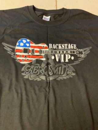Aerosmith Backstage Vip Xl T Shirt Classic Hard Rock Joe Perry Steven Tyler Rare