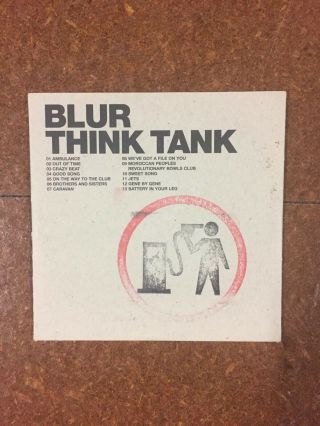 Blur Think Tank Promo Banksy Hand Stamped Petrol Head Cd 2003 Vg,  Rare,  Bonus Cd