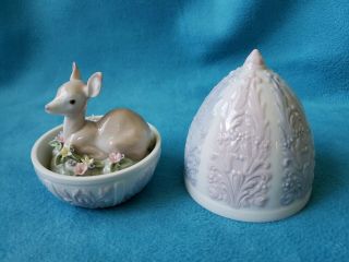 Lladro Fawn Surprise Egg Figurine Rare 1998
