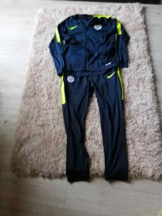 Mens Manchester City Tracksuit Top & Bottoms Full Tracksuit Nike Rare Not Shirt