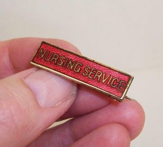 Rare Red Enamel Nursing Service Badge Girl Guides