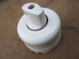 Vintage 1920s French Rare Turn Switch Porcelain Light Electric Switches Button