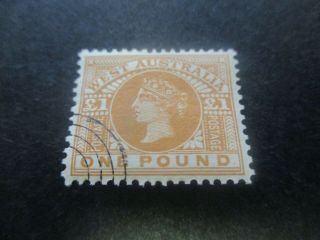 Western Australia Stamps: £1 1902 Cto - Rare (e162)
