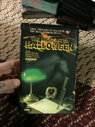 The Night After Halloween Horror Sov Slasher Rare Oop Vhs Big Box Slip