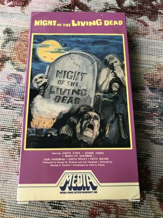 Night Of The Living Dead Vhs Horror Rare Zombies George Romero Media