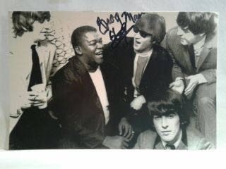 Clarence " Frogman " Henry Hand Signed Autograph 4x6 Photo With The Beatles - Rare