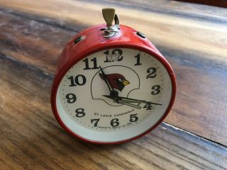 St.  Louis Cardinals Football Vintage Alarm Clock Unique And Rare Collectible