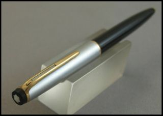 Very Rare Vintage Montblanc 38s Steel Cap Lever Bar Ball Point Pen - 1959