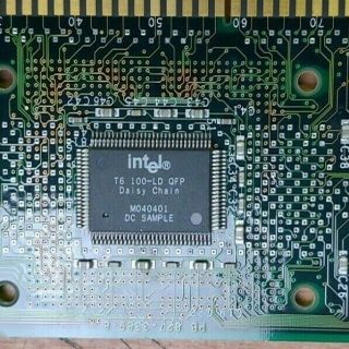 Rare Intel DCARD TV D - T6 100 - LD QFP CPU - DC Sample - PB 827 - 3389 - 8 3