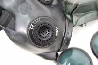 UKSF British Army Avon FM12 Gas Mask,  Filter,  Anti Flash Lenses RARE SAS SBS 4
