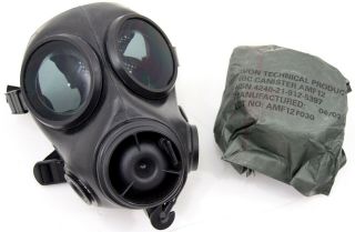 UKSF British Army Avon FM12 Gas Mask,  Filter,  Anti Flash Lenses RARE SAS SBS 5