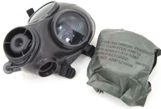 UKSF British Army Avon FM12 Gas Mask,  Filter,  Anti Flash Lenses RARE SAS SBS 6