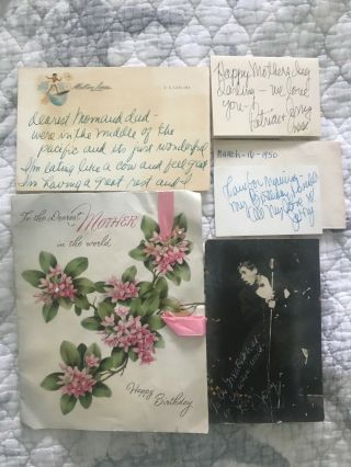 Very Rare Jerry Lewis Handwritten Cards 1940 