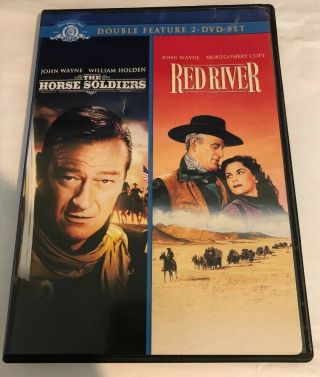 The Horse Soldiers / Red River (dvd) John Wayne Rare Double Feature,  Good Reg.  1