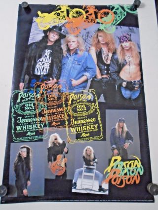 Poison - Rare Orig.  Vint.  Poster 7100 - Old 7 / Cond.  - / 22 X 34 " Last One