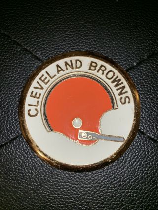 Rare 1970 Cleveland Browns 3” Medallion International Crest Helmet Logo 1970