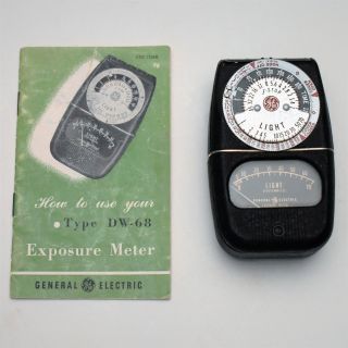 Rare Vintage General Electric Exposure Meter Type Dw - 68