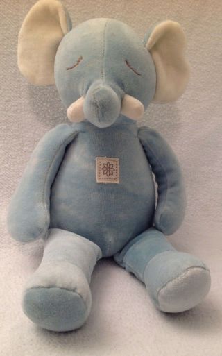 Miyim Simply Organic Light Blue Ellie The Elephant Plush Toy 11 " Lovey Rare Htf