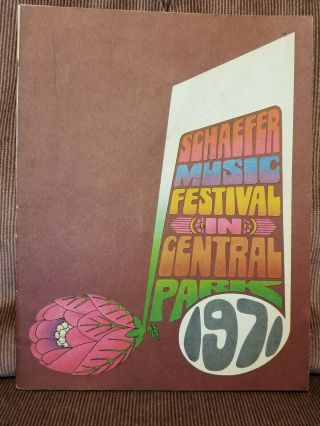 Rare 1971 Schaefer Music Festival In Central Park Program